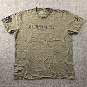 Grunt Style Shirt Adult Extra Large Green Short Sleeve USA Patriot Casual Men's